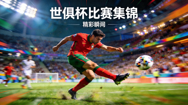 世俱杯比赛集锦封面：球员射门瞬间的抓拍画面