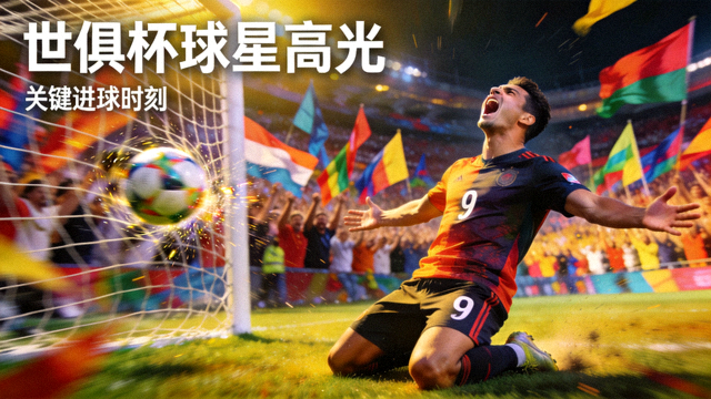 世俱杯球星高光封面：前锋庆祝进球的激情瞬间